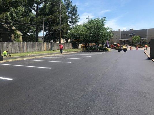 New parking lot by CPAC - Asphalt Paving in Memphis, Tn