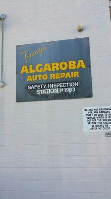 Tenney's Algaroba Auto Repair sign.......