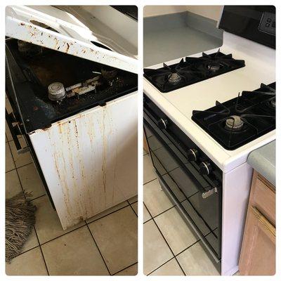 Oven Cleaning (Before/After)