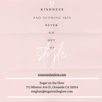 Be kind to each other, yourself, and your skin!