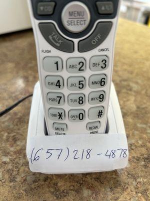 Store's phone number