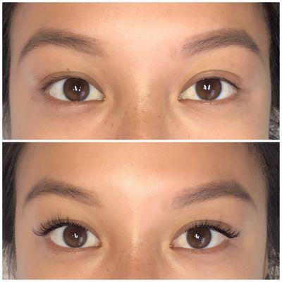 Before and after Classic Lash Set