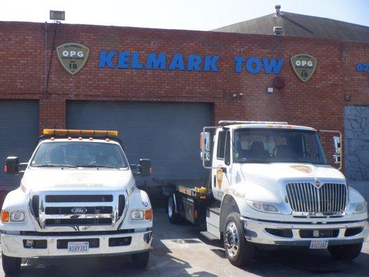 trucks and company name and shields