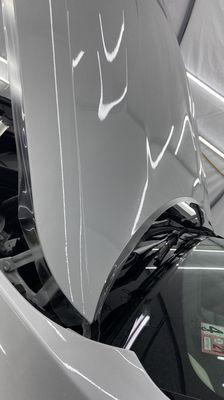 XPEL film being put on the hood of 2020 BMW X7