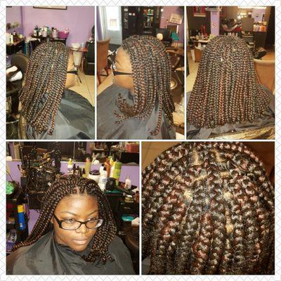 Box braid shoulder length