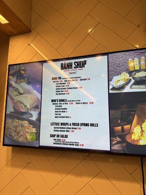 Banh Shop ATT menu