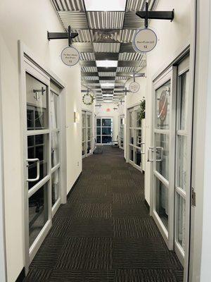 Hallway - different independent professionals in various suites