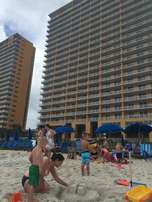 Beachfront - short walk to condo when needing lunch/naps, etc.