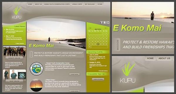 Web Design for Kupu Hawaii