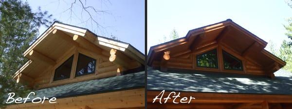 Before & after staining