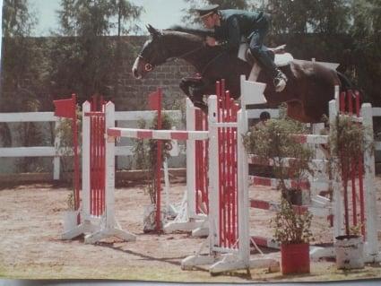 Capitain Jose Luis PerezSoto competing his horse, Quelite, in Mexico City