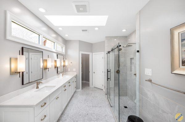 This is the crown jewel of a large remodel from last year, the master bathroom! 
#novadesign #bathroomremodel #luxury