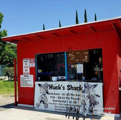 "Huck's Shack."  See review for updated (newly increased) pricing.  - Huckleberry Pond.  Anaheim, CA.  2023