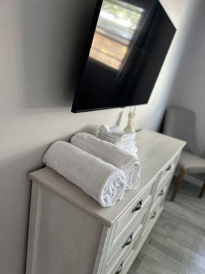 Towels stocked in guests room