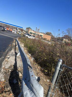 Comercial fence clean up 4 feet to the inside