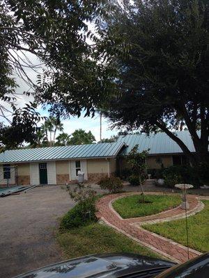 Green standing seam roof