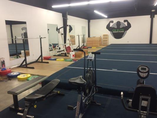 Inside of CR Elite Training, no machines, just you and the barbell for that old school grind!