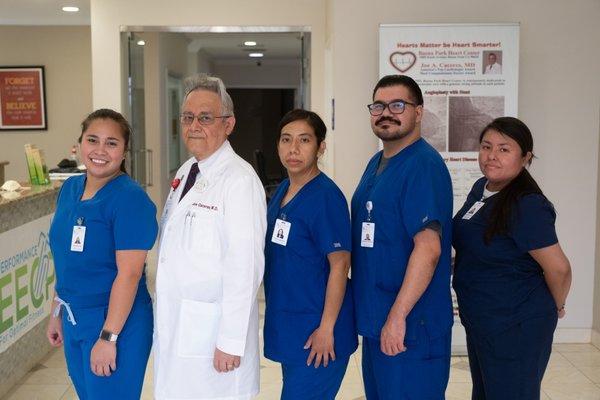 Dr. Joe Caceres and Buena Park Heart Center staff.