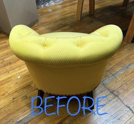 Before Reupholstering