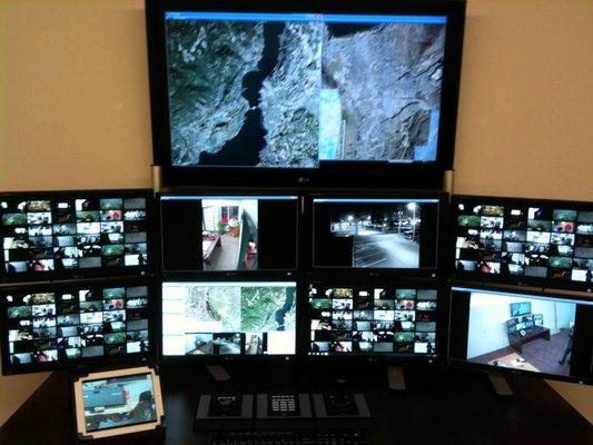 Hunter Security Inc. in house Video Monitoring and Dispatch Center.