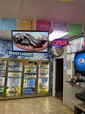 Inside a chevron gas station.