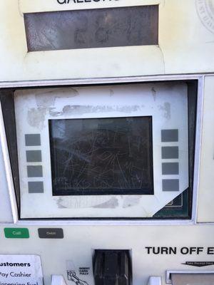 Screen on pumps you can barley read