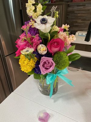 $80 bouquet plus $15 delivery.