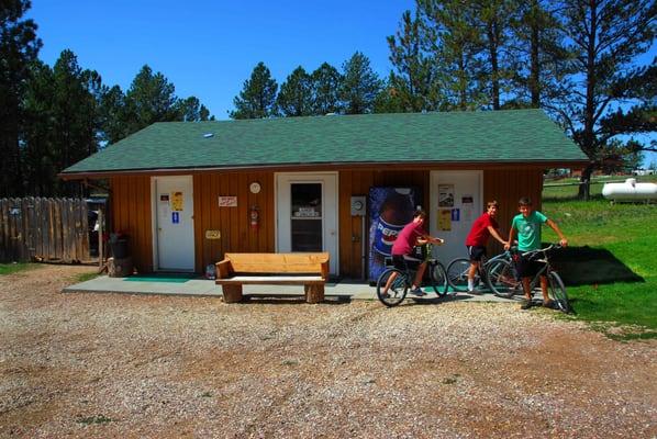 Lower Showers, Bathrooms, Laundry Room & Dish washing Counter