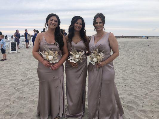 Bride maids at Pampas beach wedding