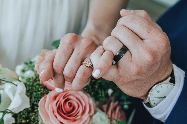 Flat, flower shaped ring.