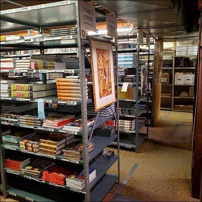 Not pretty--it's a warehouse, but we have thousands of books.