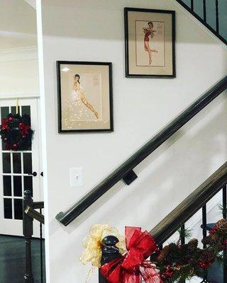 We love when clients send us photos of their pieces up in their homes. These beautiful Vargas calendar girls look great!