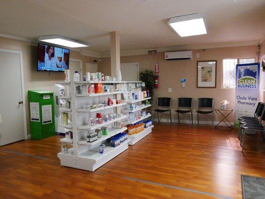 Welcome to Chula Vista Pharmacy! We have a vast waiting area and plenty of your favorite over-the-counter products available.