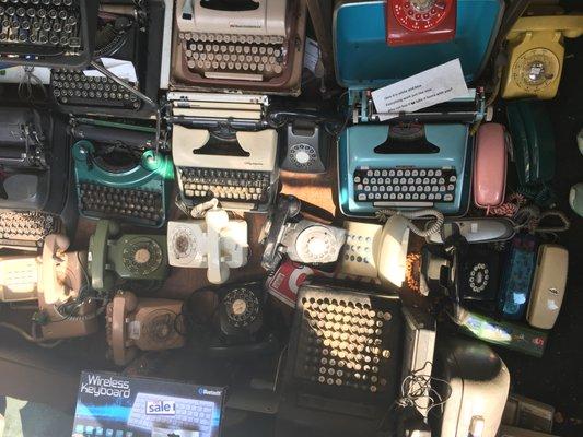 This the owner is so kind and warm, and this place is def worth browsing! Cute vintage suitcases, old phones and so many typewriters! +more