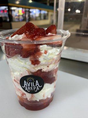 Fresas con crema