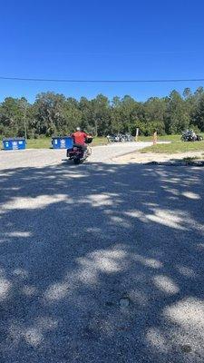 Owner taking my bike for a test ride