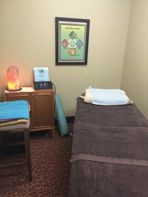 Relaxing Biomat room for Chiropractic patients