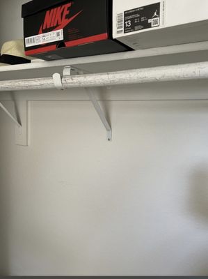 Closet shelving unit installation