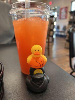 Mango lemonade and ducks!