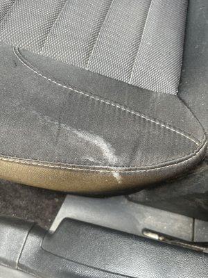 Seat wasn't cleaned