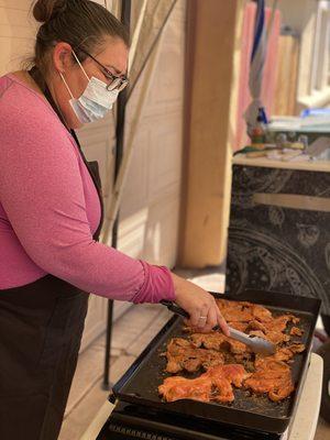 Nana cooking up some pastor!