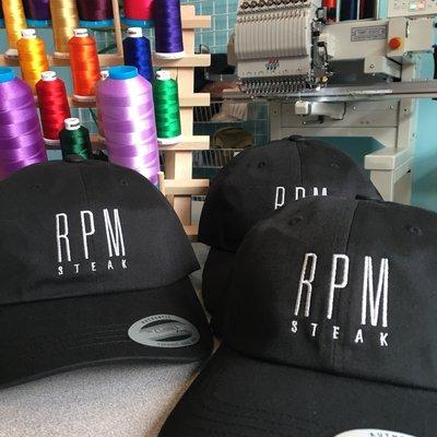 Embroidered logos on hats