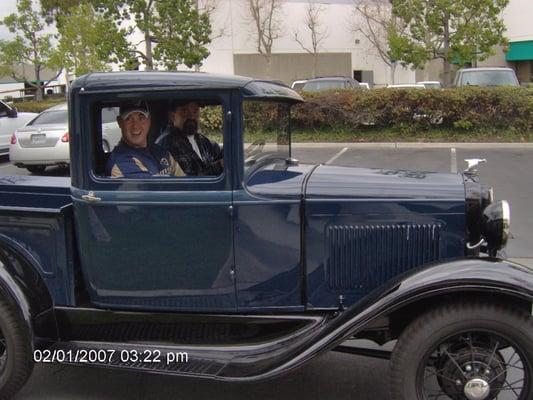 Our salesmen Mike & Scott taking the Model A for its first cruise