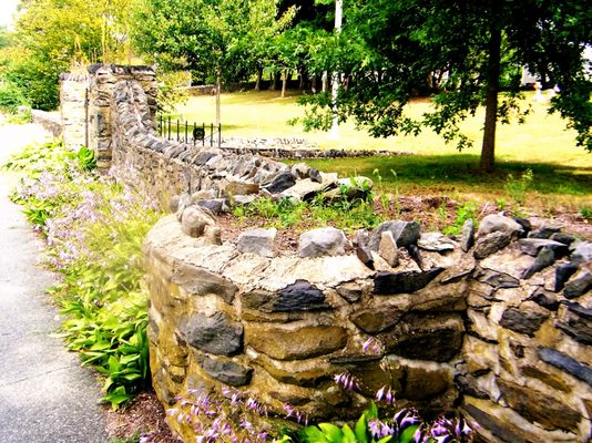 Massive stone wall