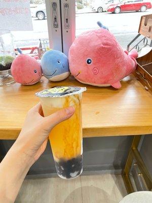 Lychee Fruit Tea with boba