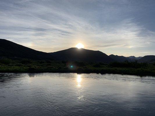 Sunset paddle board adventure on the Slate River