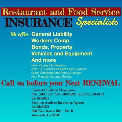 Restaurant and Food Service Insurance