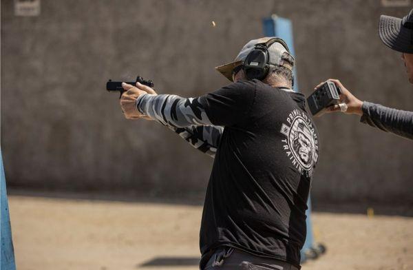 Barricade drills on steel.