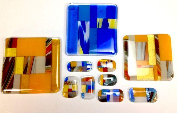 They also offer 2-3 hour glass workshops to make fused glass coasters and pendants like these!