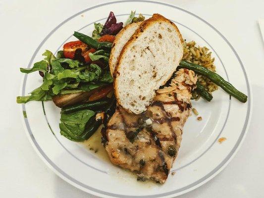 salad and salmon!